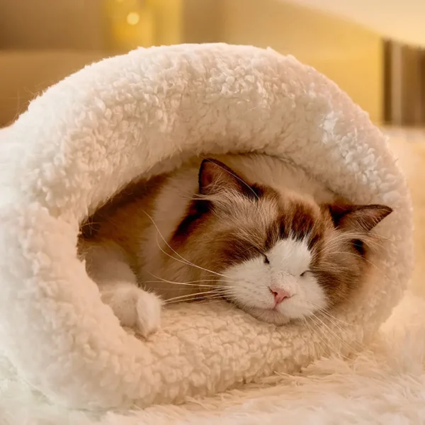 Funny Tunnel Cat Nest Warm Cat Cave Bed Soft Plush Cat Bed for Indoor Puppy and Kitten - Image 4