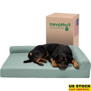 Orthopedic Dog Bed Large Dogs Removable Bolsters Washable Cover Pain Relief Egg Crate Foam Supportive Chaise Pet Mattress