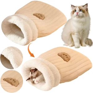 Funny Tunnel Cat Nest Warm Cat Cave Bed Soft Plush Cat Bed for Indoor Puppy and Kitten