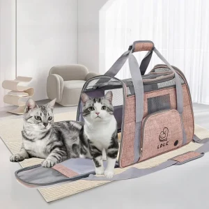 Pet Outdoor Portable Cat Bag with High Appearance Small Teddy Dog Travel Bag Lightweight Handbag Cat Bags Large Capacity Bag