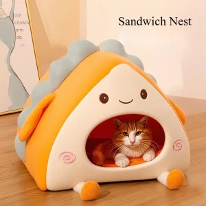Comfortable Cat Dog House Easy To Clean Large Space Soft Cat Bed Tent Four Season Universal Wear Resistant Pet Toy