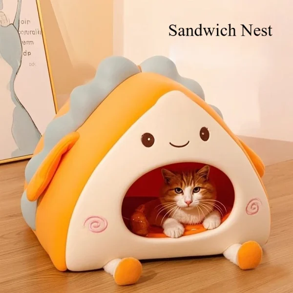 Comfortable Cat Dog House Easy To Clean Large Space Soft Cat Bed Tent Four Season Universal Wear Resistant Pet Toy