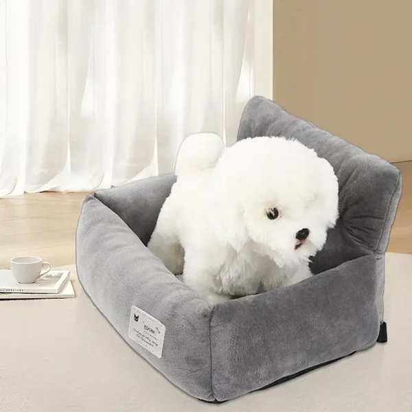 Dog Carseat Pet Travel Booster Seat With Handle Dog Safety Car Seat Dog Car Bed -Use For Car And Home Travel Carrier Bed For - Image 2