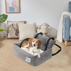 Dog Carseat Pet Travel Booster Seat With Handle Dog Safety Car Seat Dog Car Bed -Use For Car And Home Travel Carrier Bed For